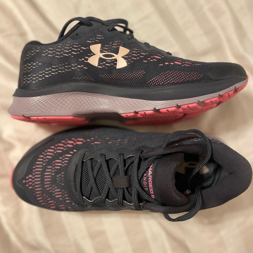Under Armour Women's Gray and Pink Athletic Shoes
